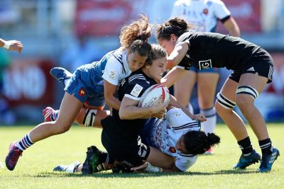 Michaela Boyde, Player of the Season 2016-2017, during the match New Zeland v France in Clermont Ferrand #Clermont7s