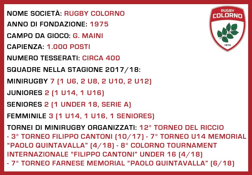 Rugby Colorno 17-18