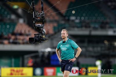 Il rugby neozelandese saluta Wayne Barnes e lo fa con grande stile (ph. Sebastiano Pessina)