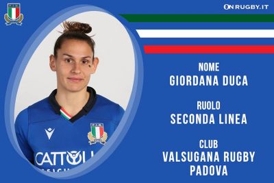 Giordana Duca-Rugby-Nazionale Femminile