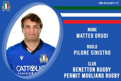 Matteo Drudi rugby nazionale under 20