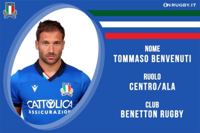 Tommaso Benvenuti nazionale italiana rugby - Italrugby