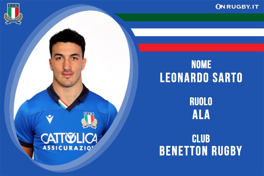 Leonardo Sarto nazionale italiana rugby - Italrugby