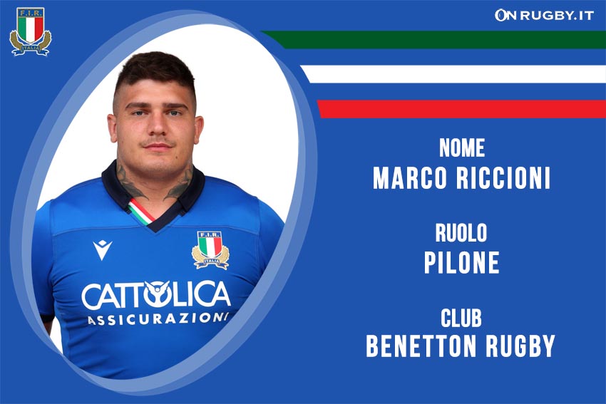Marco Riccioni nazionale italiana rugby - Italrugby