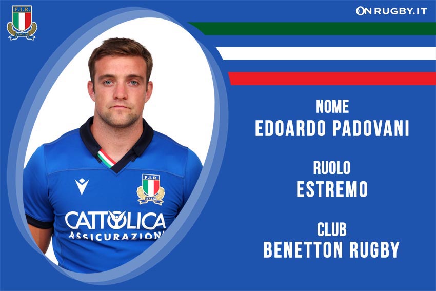 Edoardo Padovani nazionale italiana rugby - Italrugby