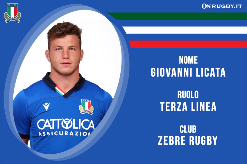 Giovanni Licata nazionale italiana rugby - Italrugby