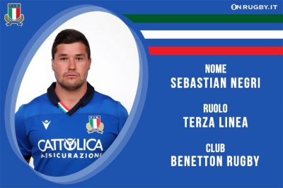 sebastian negri nazionale italiana rugby - Italrugby