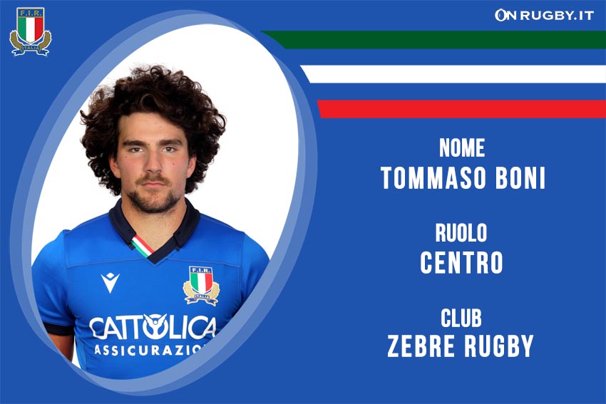 Tommaso Boni nazionale italiana rugby - Italrugby