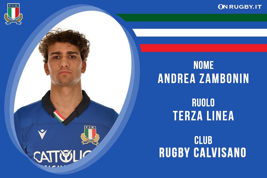 Andrea Zambonin rugby nazionale under 20
