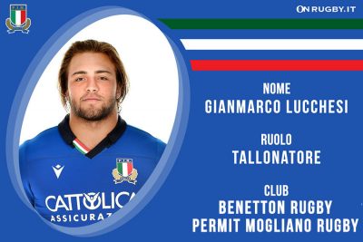 Gianmarco Lucchesi rugby Nazionale Italiana e benetton Rugby