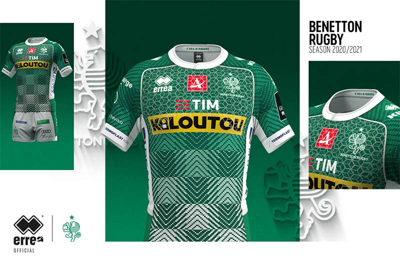 La prima maglia della Benetton-Rugby per la stagione 2020/21