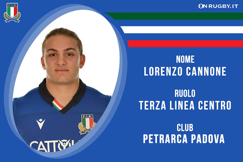 Lorenzo Cannone rugby nazionale under 20