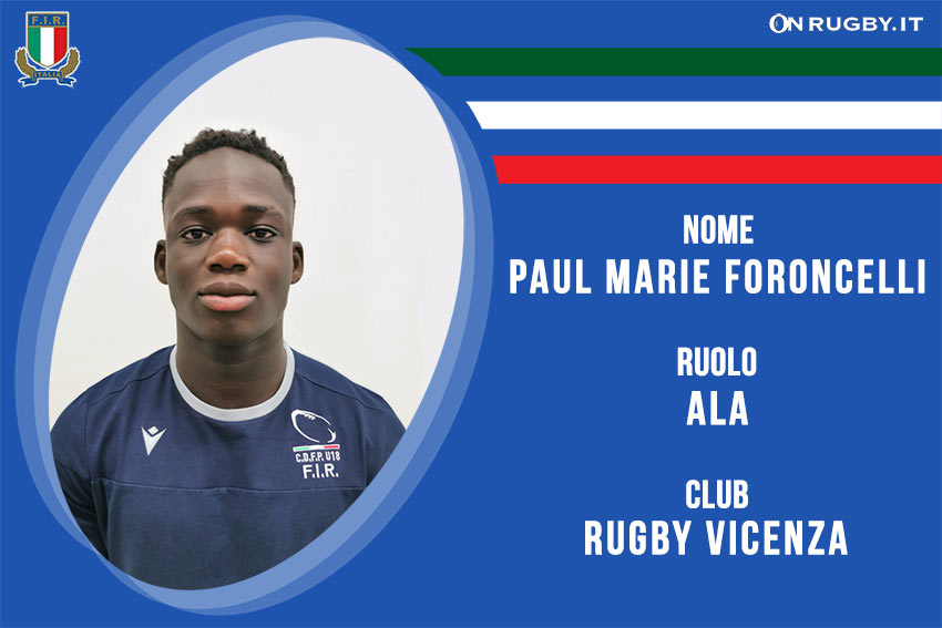 Paul Marie Foroncelli -rugby-nazionale under 20