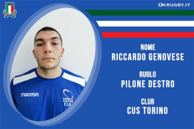 Riccardo Genovese-rugby-nazionale under 20