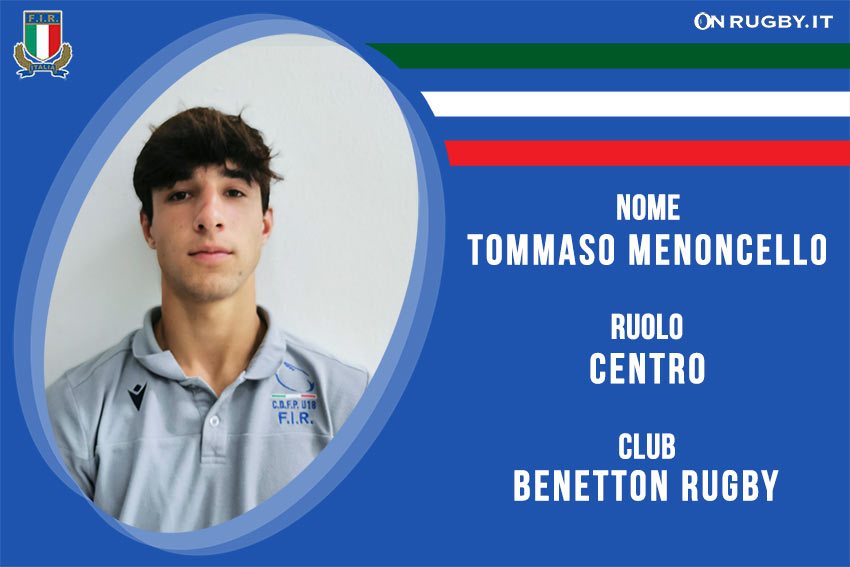 Tommaso Menoncello -rugby-nazionale under 20