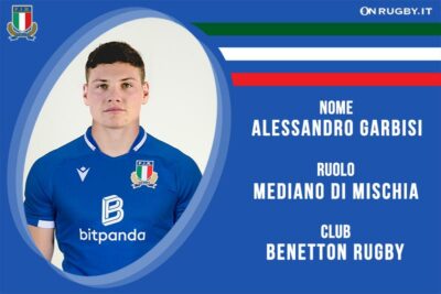 Alessandro Garbisi mediano di mischia della Nazionale Italiana Rugby Under 20 e della Benetton Rugby