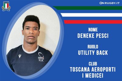 Deneke Pesci Nazionale italiana Rugby Under20