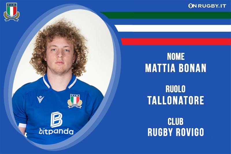 Mattia Bonan Nazionale italiana Rugby Under 20