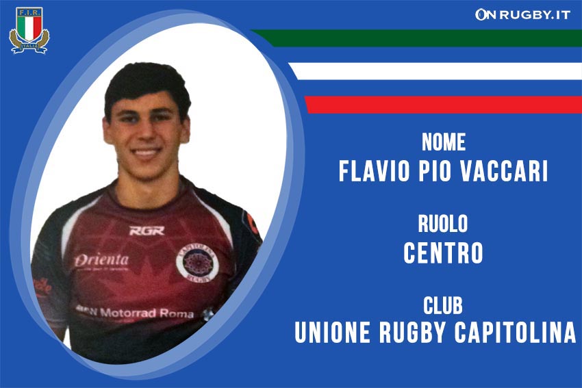 Flavio Pio Vaccari-Rugby Nazionale italiana Under20