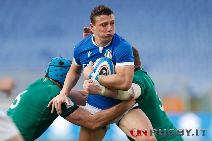 La formazione dell'Italia del rugby contro il Galles