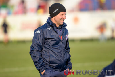 Il saluto di Umberto Casellato alla città e alla squadra di Rovigo (Ph. Ettore Griffoni)