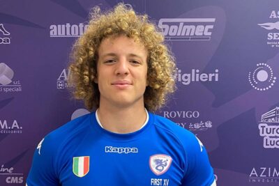 Mattia Bonan tallonatore della Rugby Rovigo Delta - ph. Rugby Rovigo