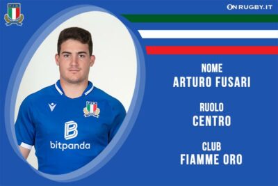 Arturo Fusari cento della Nazionale Italiana Rugby Under 20 e delle Fiamme Oro