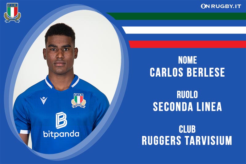 Carlos Berlese seconda linea della Nazionale Italiana Rugby Under20 e della Ruggers Tarvisium