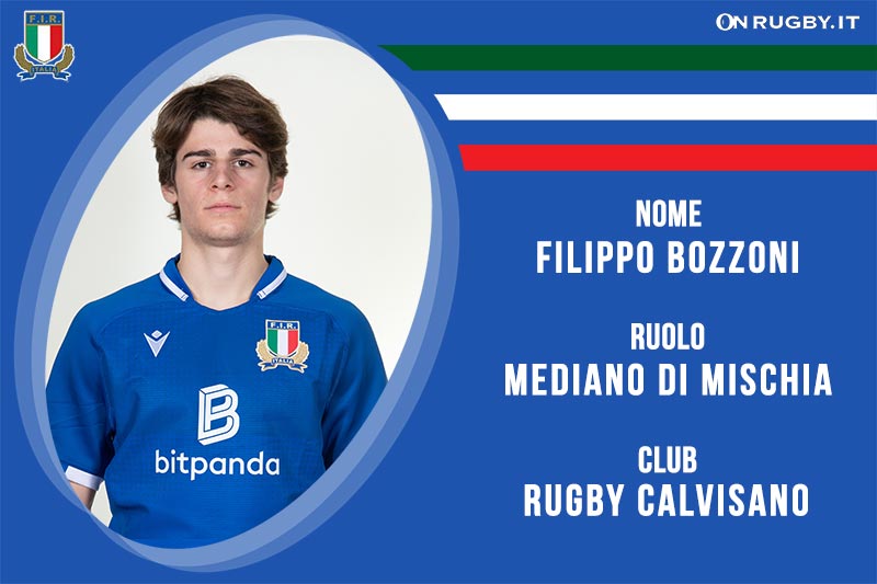 Filippo Bozzoni mediano di mischia della Nazionale Italiana Rugby Under 20 e del Rugby Calvisano