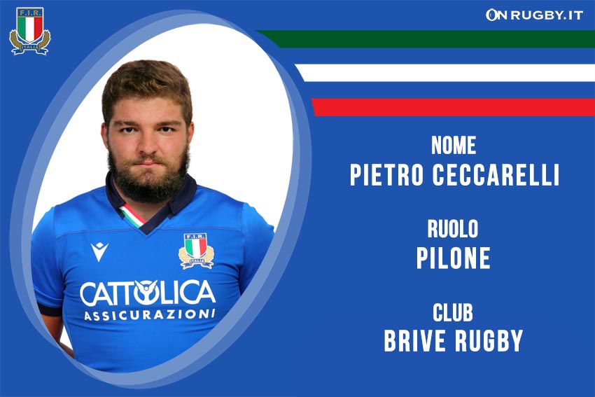 Pietro Ceccarelli pilone della Nazionale Italiana rugby e del Brive Rugby