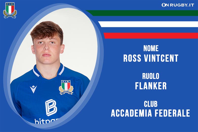 Ross Vintcent Nazionale Italiana Rugby Under 20