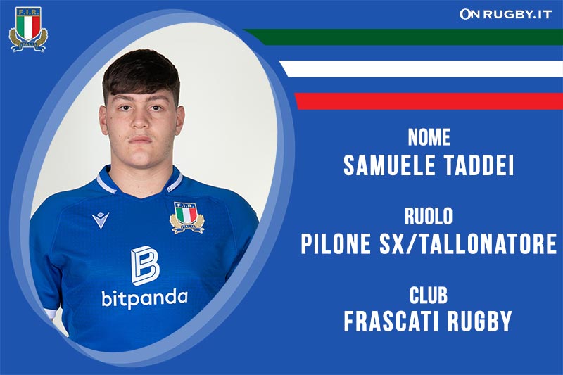 Samuele Taddei pilone sinistro e tallonatore della Nazionale Italiana Rugby Under 20 e del Frascati Rugby