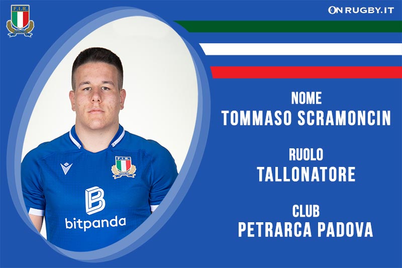 Tommaso Scramoncin tallonatore della Nazionale Italiana Rugby Under20 e del Petrarca padova