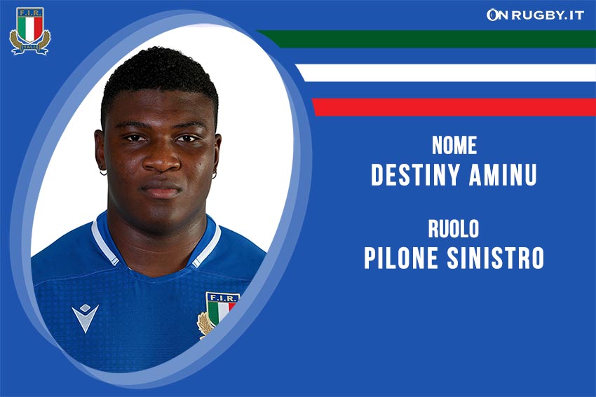 Destiny Aminu - rugby - Nazionale under 20 - Italia