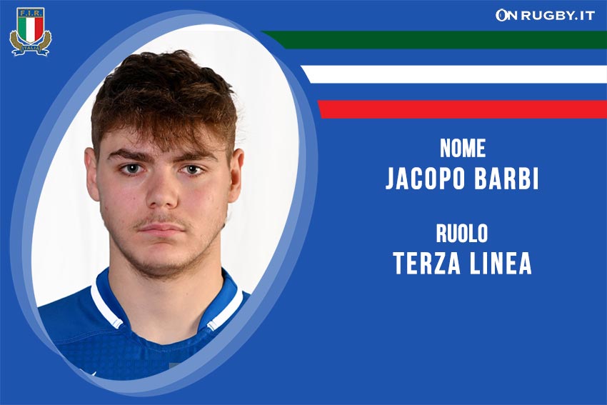 Jacopo Barbi - rugby - Nazionale under 20 - Italia