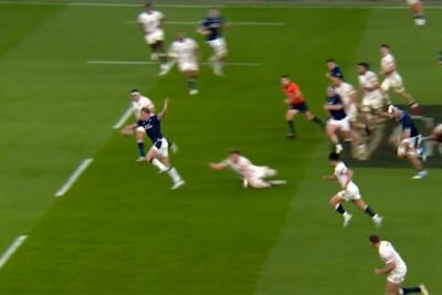 Il devastante slalom in meta di Duhan van der Merwe in Inghilterra-Scozia