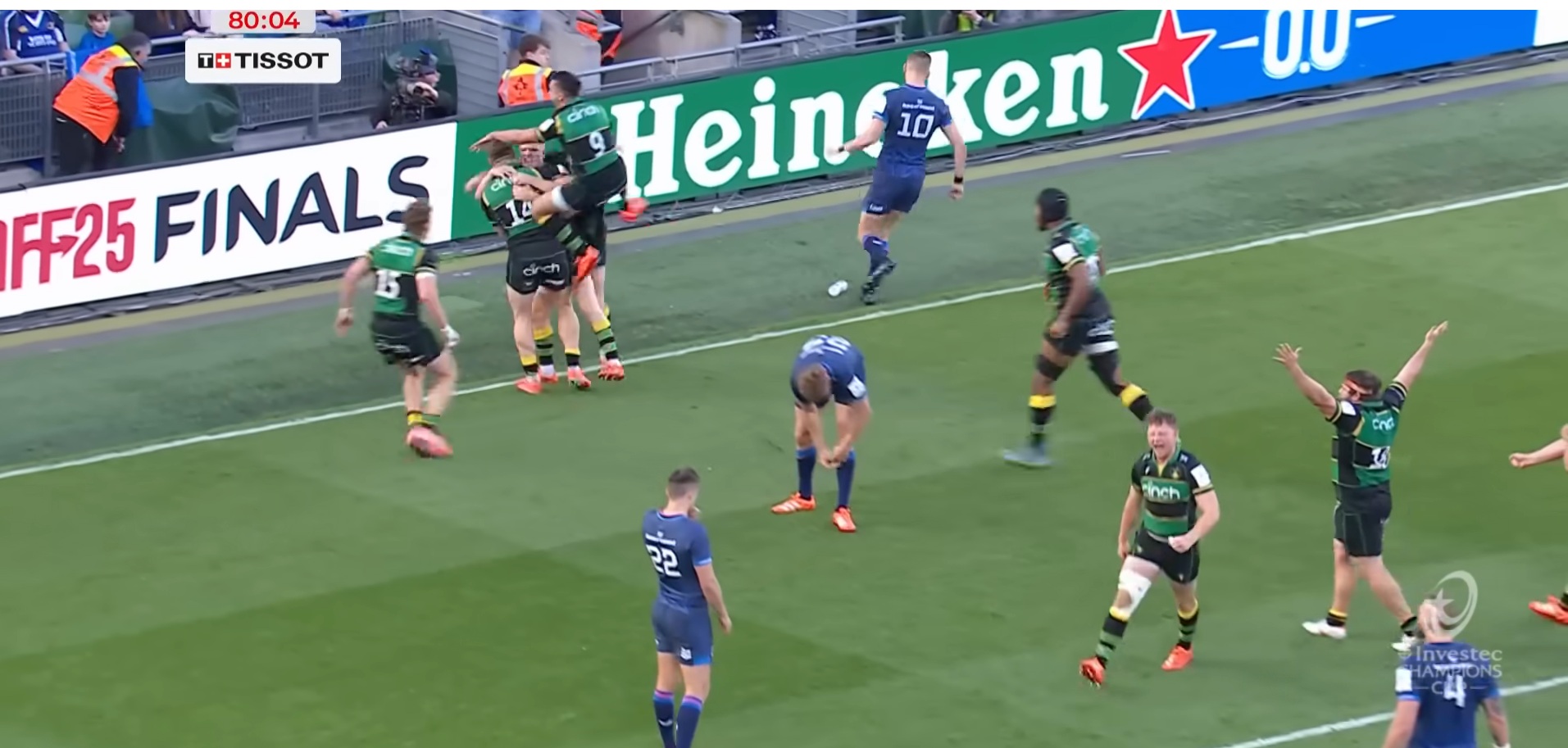 Champions Cup: disastro Leinster! In finale ci va Northampton. Gli highlights della semifinale