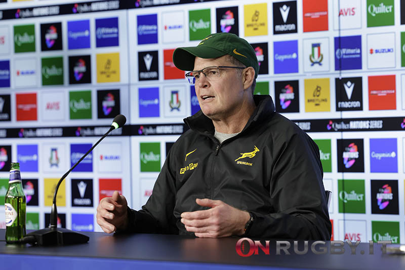 Rassie Erasmus, allenatore del Sudafrica (ph. Sebastiano Pessina)