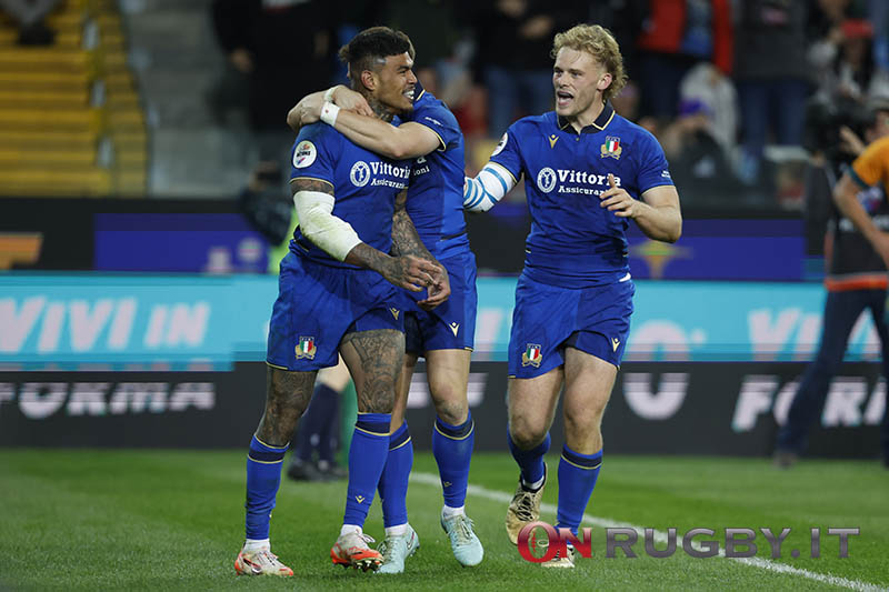 Italia: i trequarti Azzurri (ph. Sebastiano Pessina)