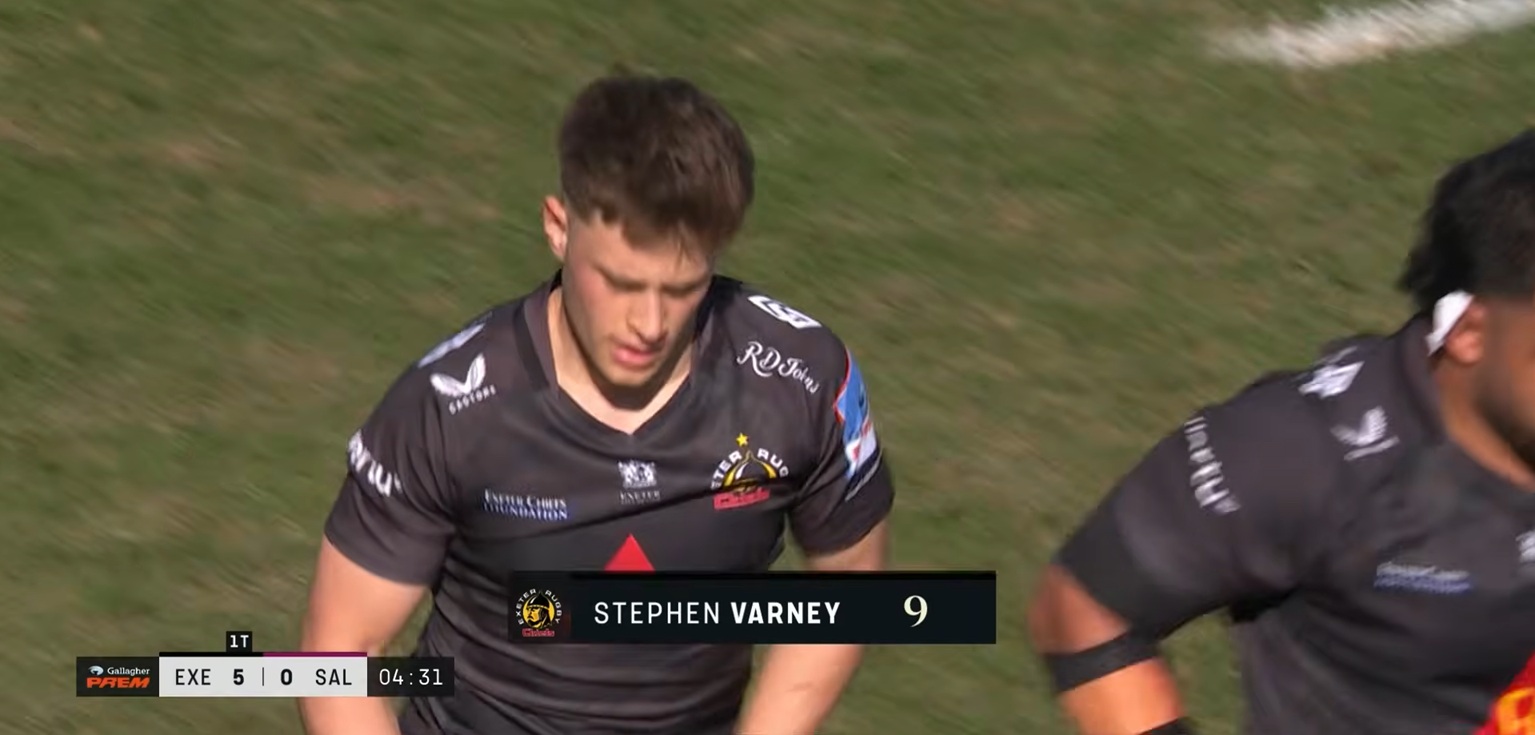 Video: doppio assist di Vintcent, meta di Varney, la coppia azzurra trascina Exeter contro Sale