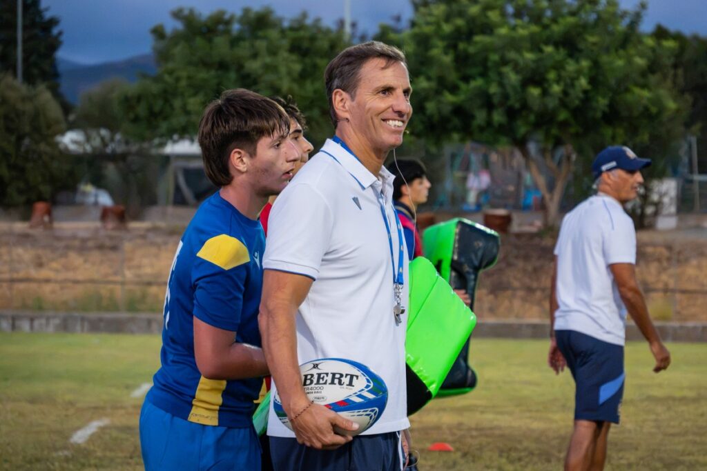 Gonzalo Quesada e German Fernandez in Sardegna per incontrare i tecnici e i ragazzi U14 e U16 (ph. Federugby)